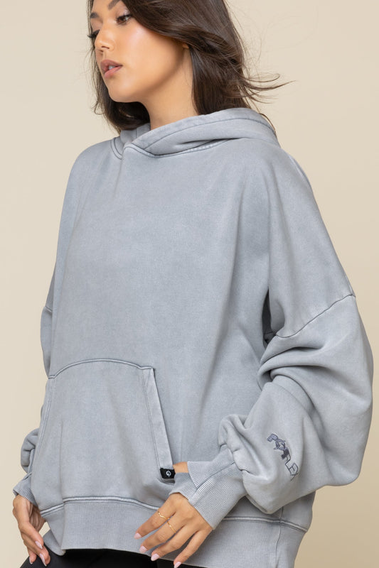 Boxy Boyfriend Hoodie - Vintage Blue Mist