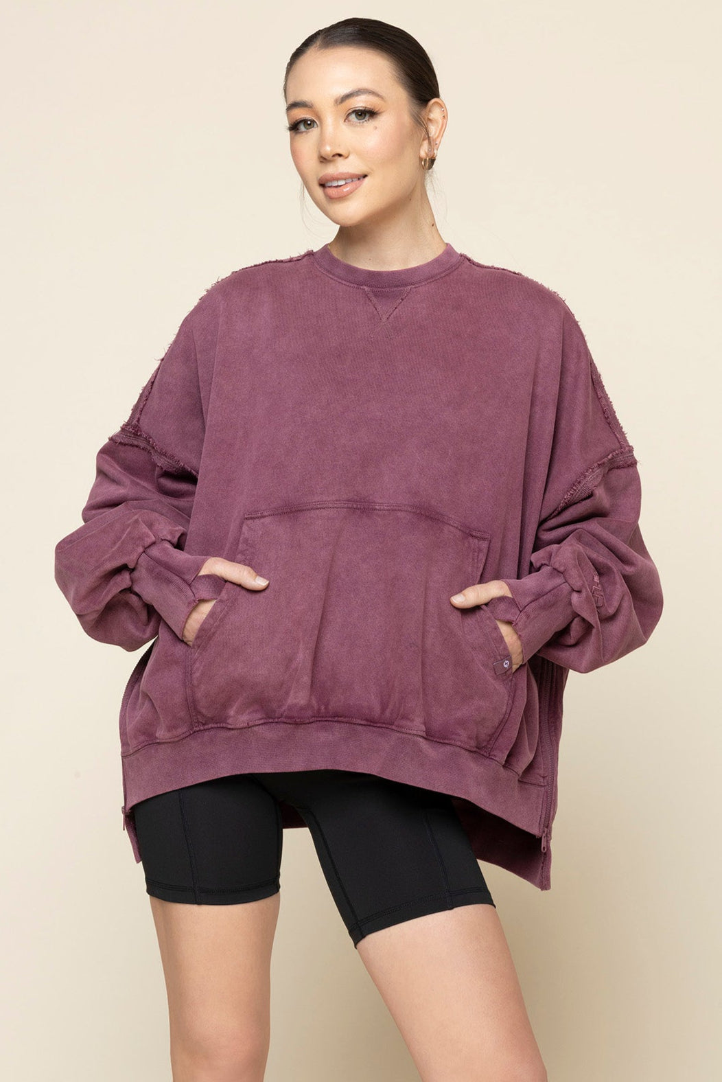 Boxy Crewneck - Vintage Plum