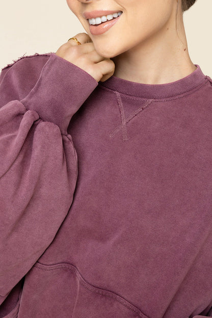 Boxy Crewneck - Vintage Plum