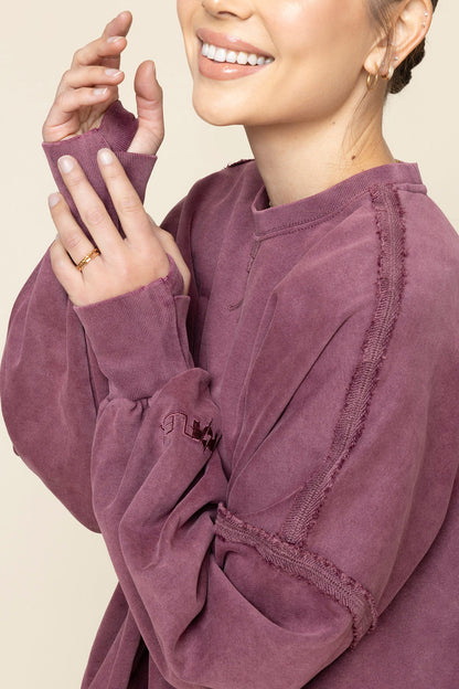 Boxy Crewneck - Vintage Plum