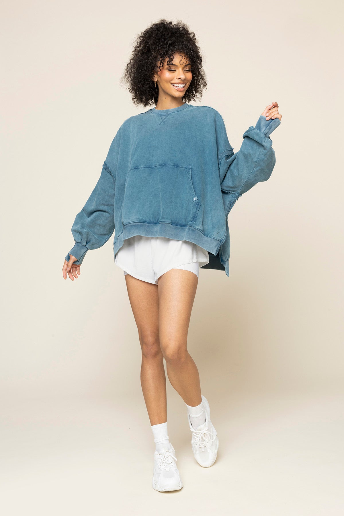 Boxy Crewneck - Vintage Teal