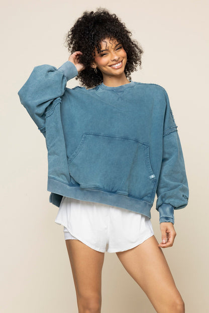 Boxy Crewneck - Vintage Teal