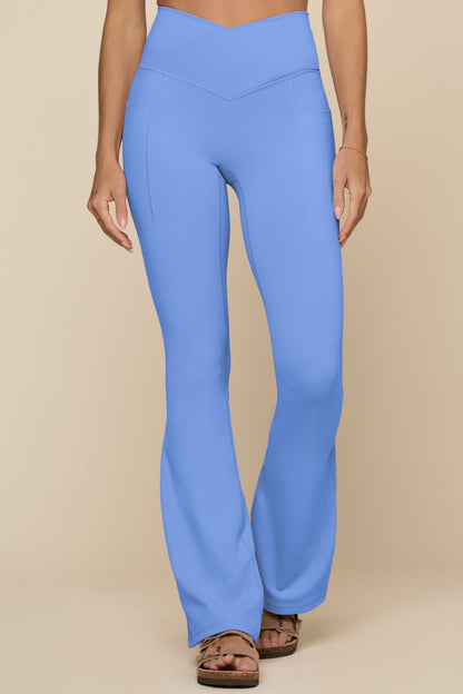 Crisscross Hourglass® Flared Legging with Pockets - Nordic Blue