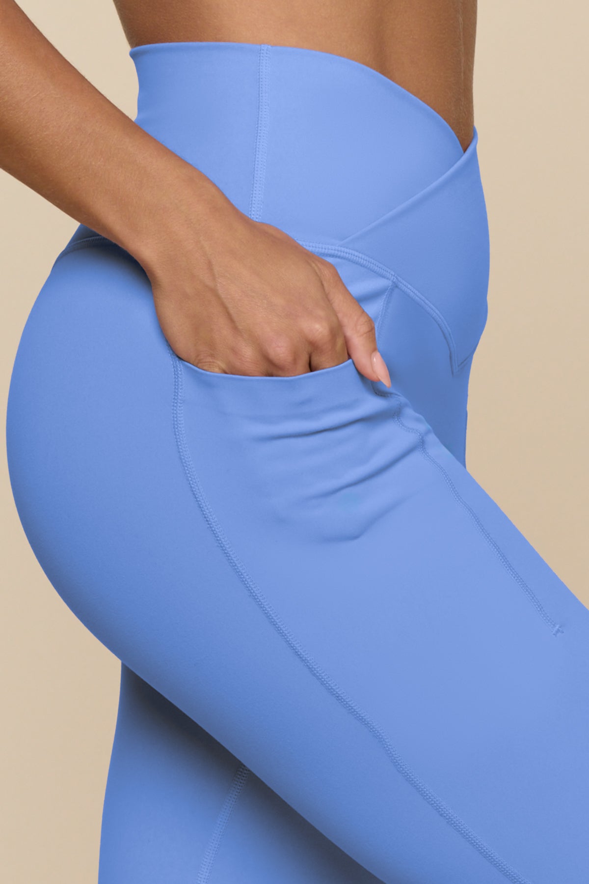 Crisscross Hourglass® Flared Legging with Pockets - Nordic Blue