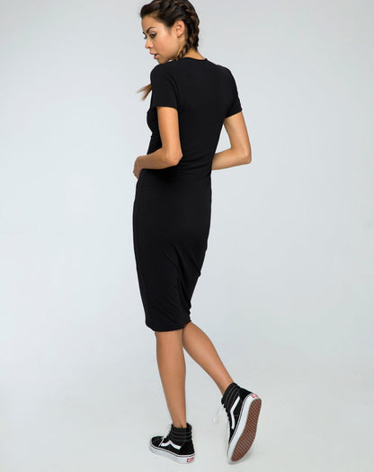 Callow Bodycon Dress in Black
