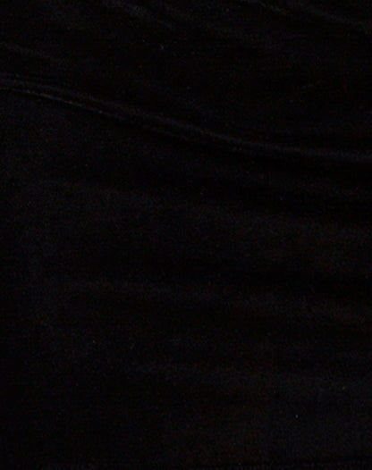 Caris Bodycon Dress in Velvet Pearl Black