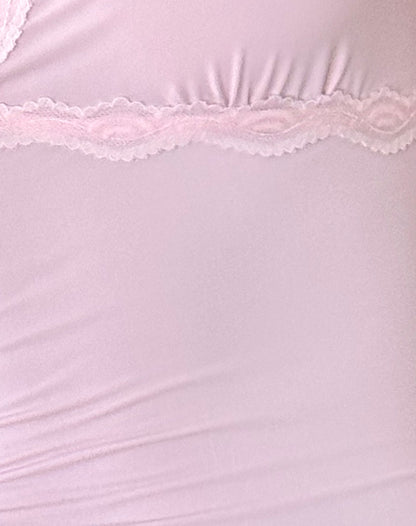 Carolina One Shoulder Top in Pink