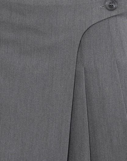Carwita Panel Wrap Mini Skirt in Charcoal