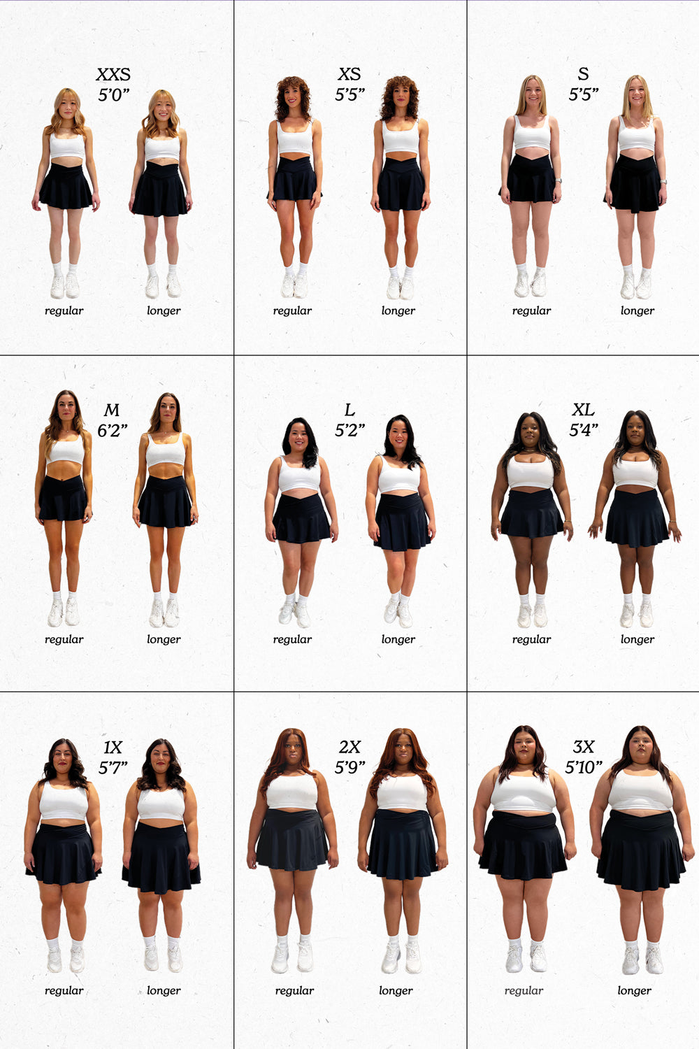 Crisscross Hourglass® Twirl Skort (Longer) - Black