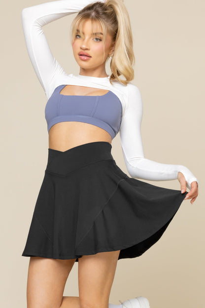 Crisscross Hourglass® Twirl Skort (Longer) - Black