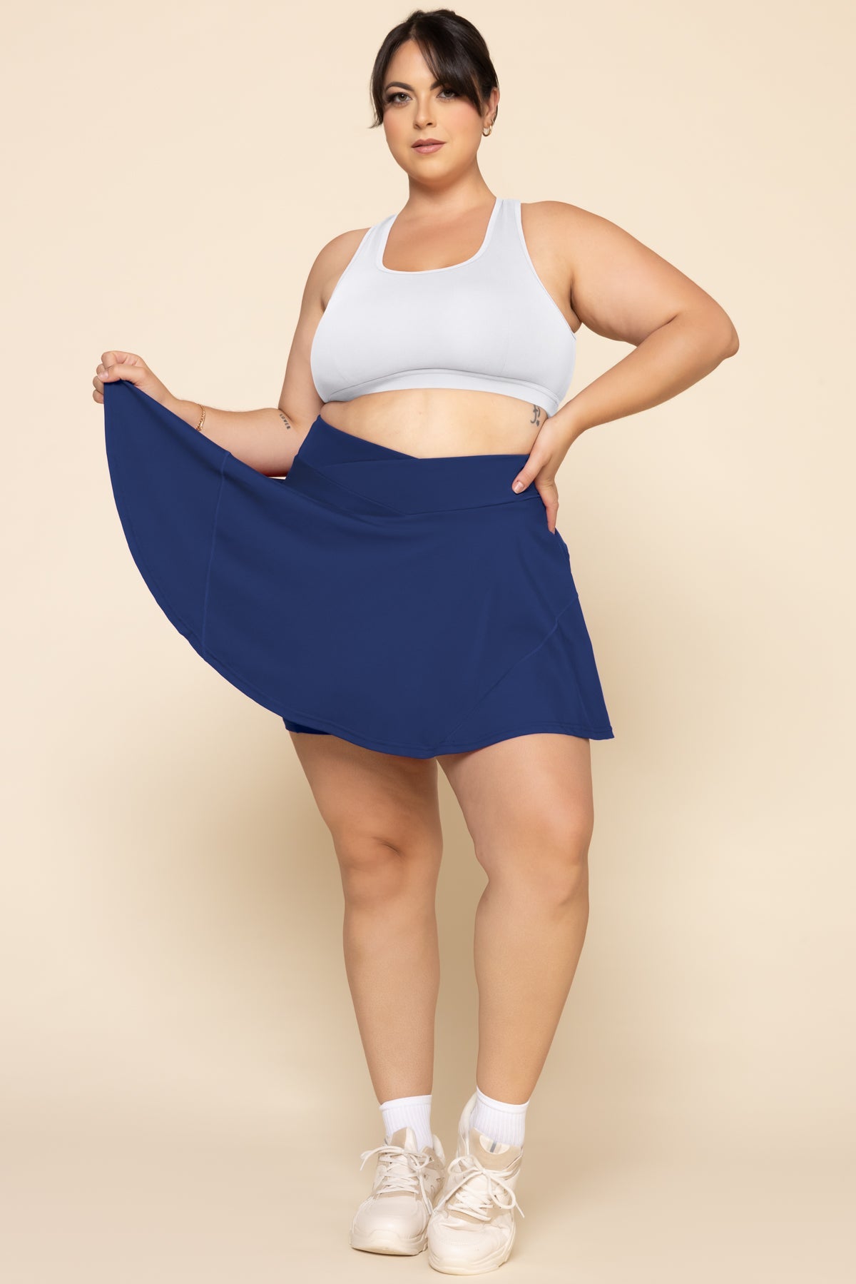 Crisscross Hourglass® Twirl Skort - Navy Peony