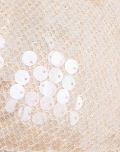 Cerry Top in Sequin Crochet Cream