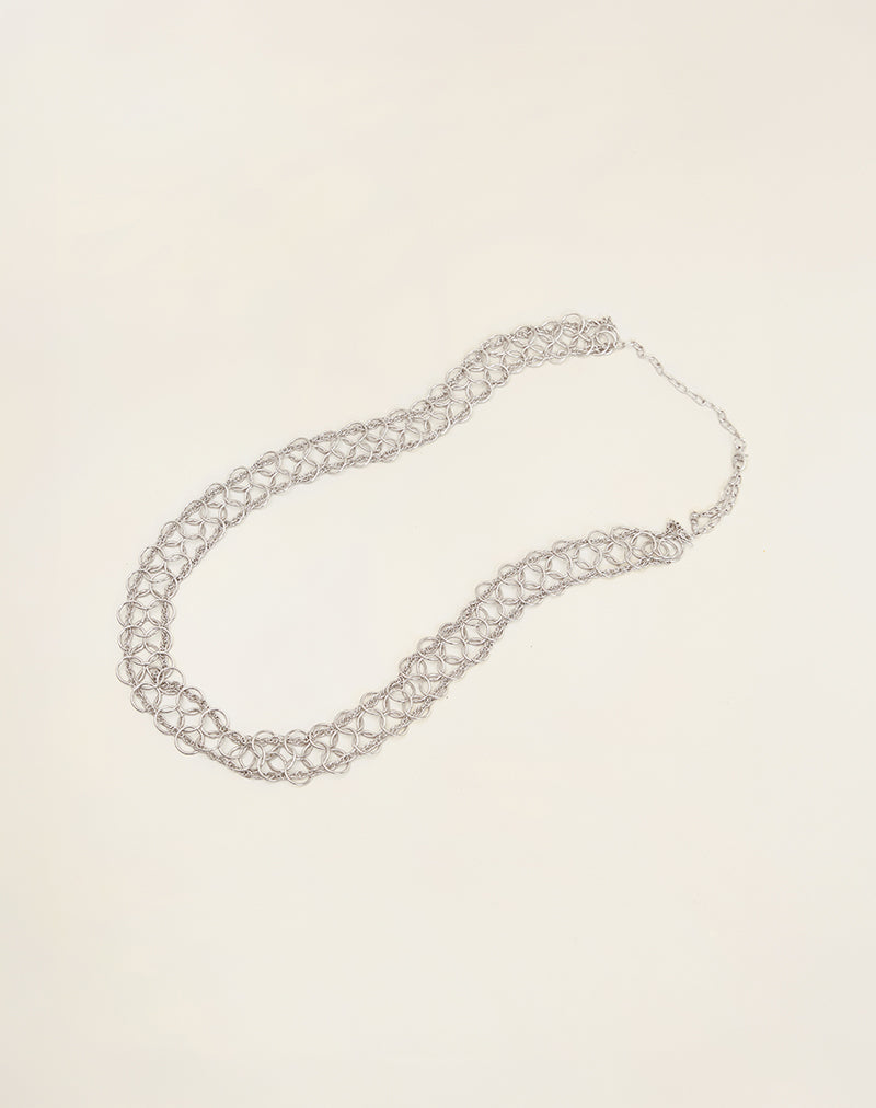 Chainmail Metal Belt in Plated Silver