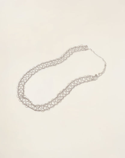 Chainmail Metal Belt in Plated Silver