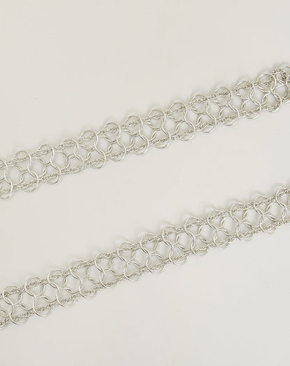 Chainmail Metal Belt in Plated Silver