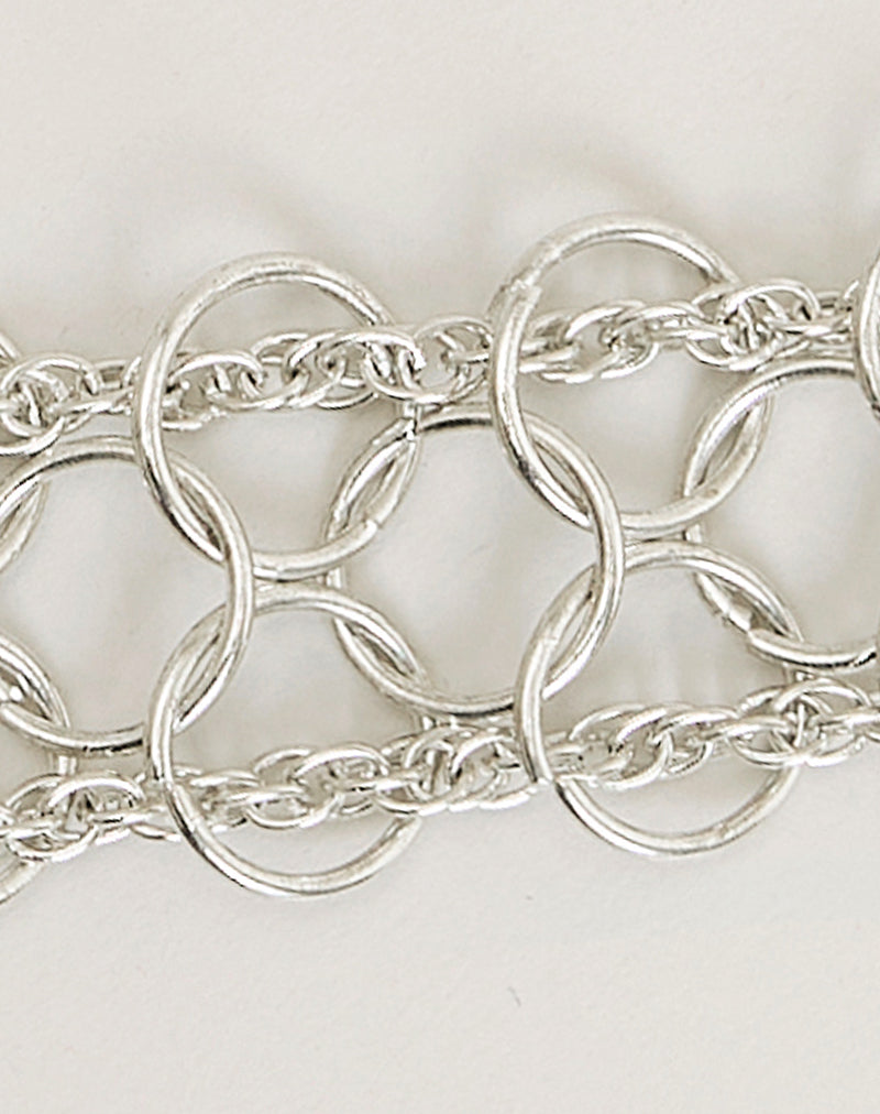 Chainmail Metal Belt in Plated Silver