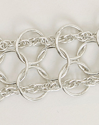 Chainmail Metal Belt in Plated Silver
