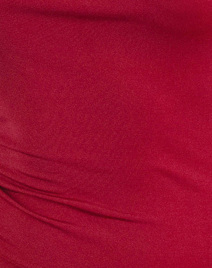 Charley Rosette Top in Lycra Slinky Red