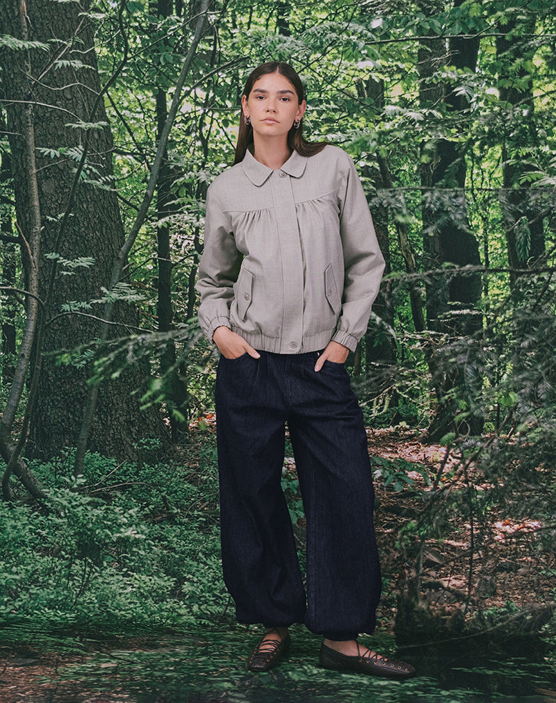 Cindari Collared Jacket in Grey