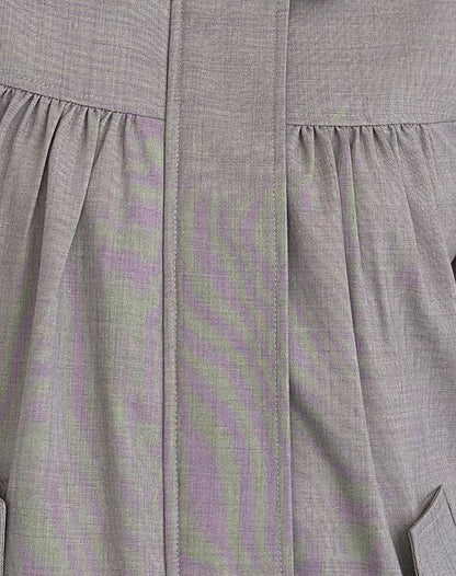 Cindari Collared Jacket in Grey