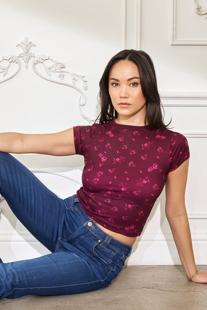 Call Me Baby Tee (Cropped) - Fleur d'amour