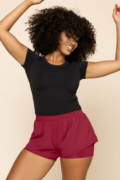 Call Me Baby Tee (Cropped) - Black