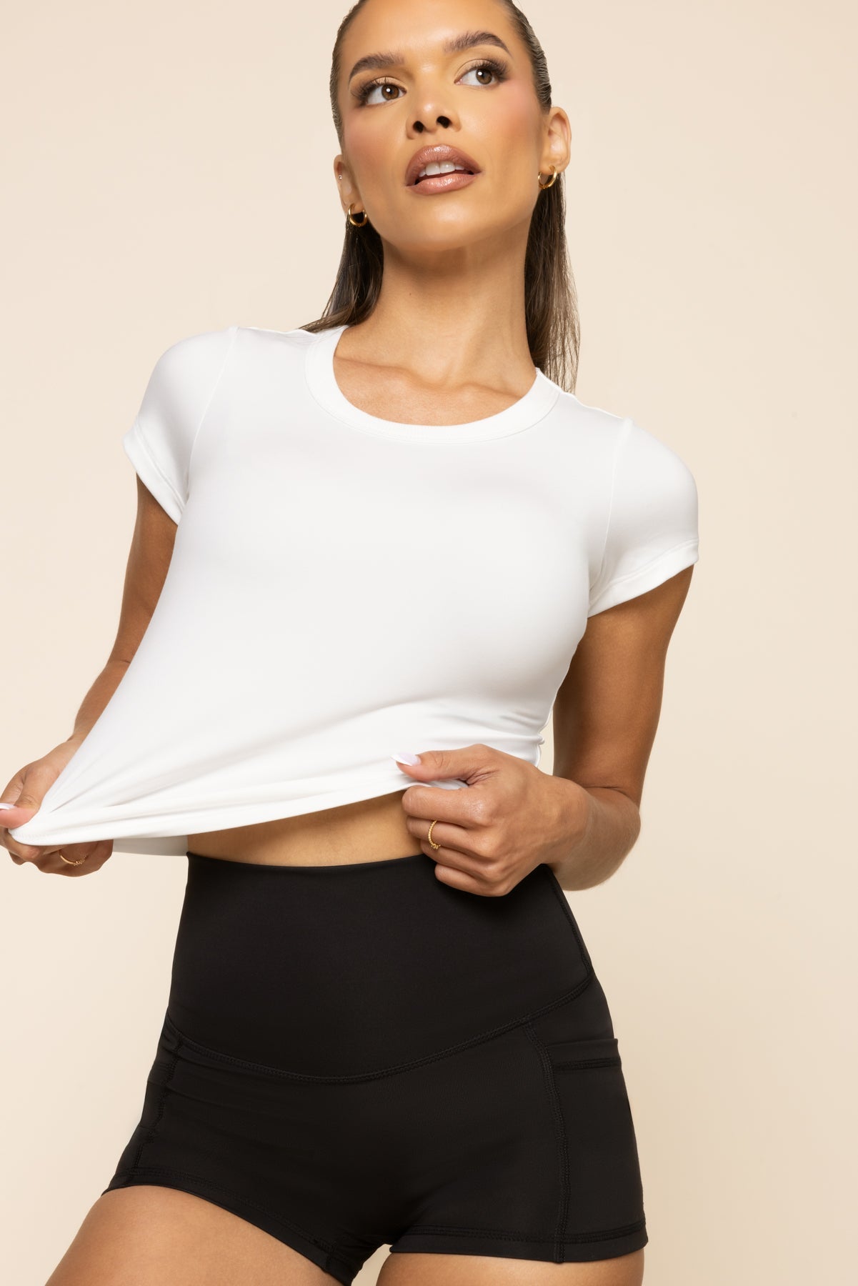 Call Me Baby Tee (Cropped) - White
