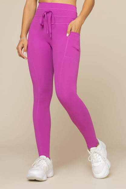 Cargo Legging with Pockets - Royal Orchid