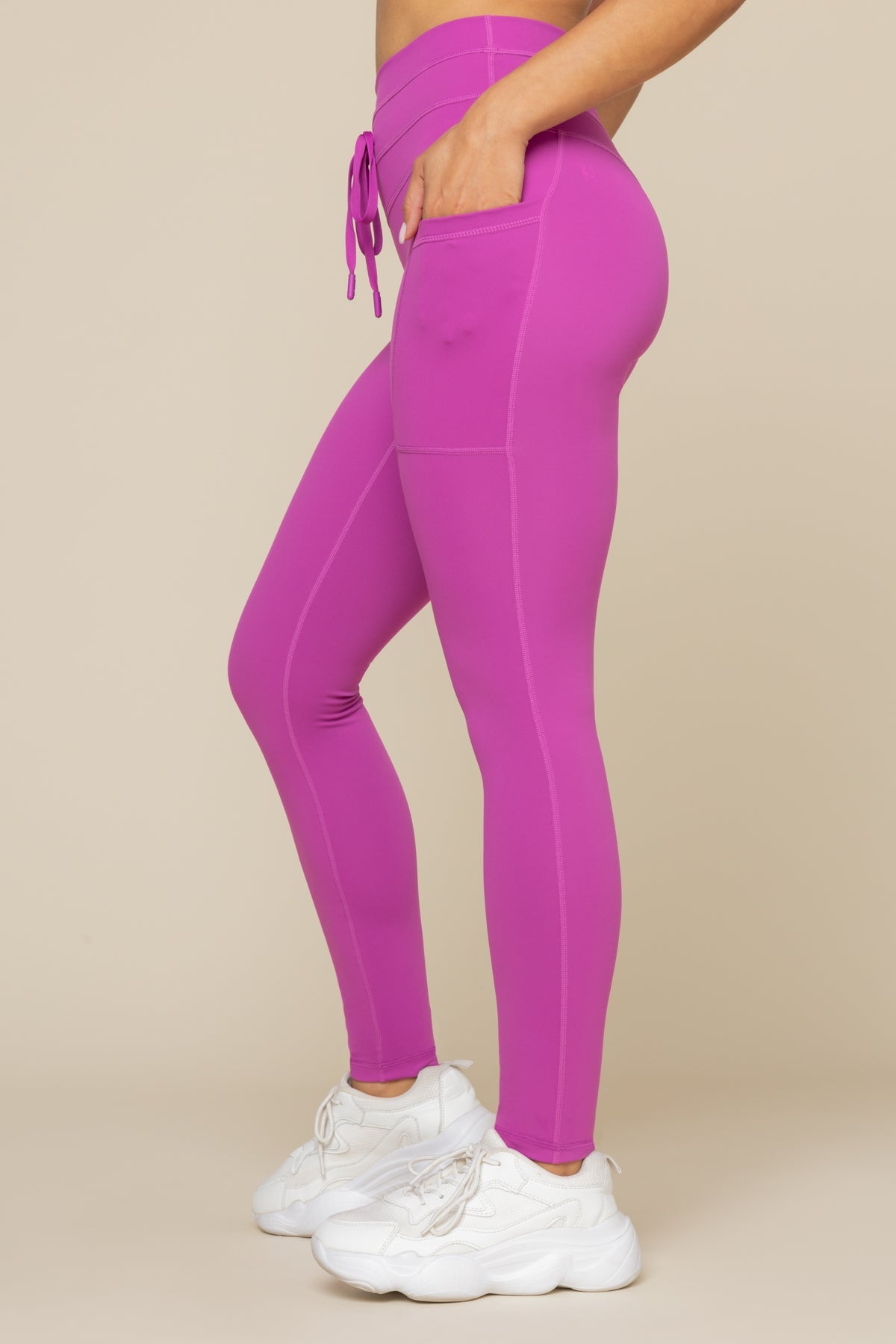 Cargo Legging with Pockets - Royal Orchid