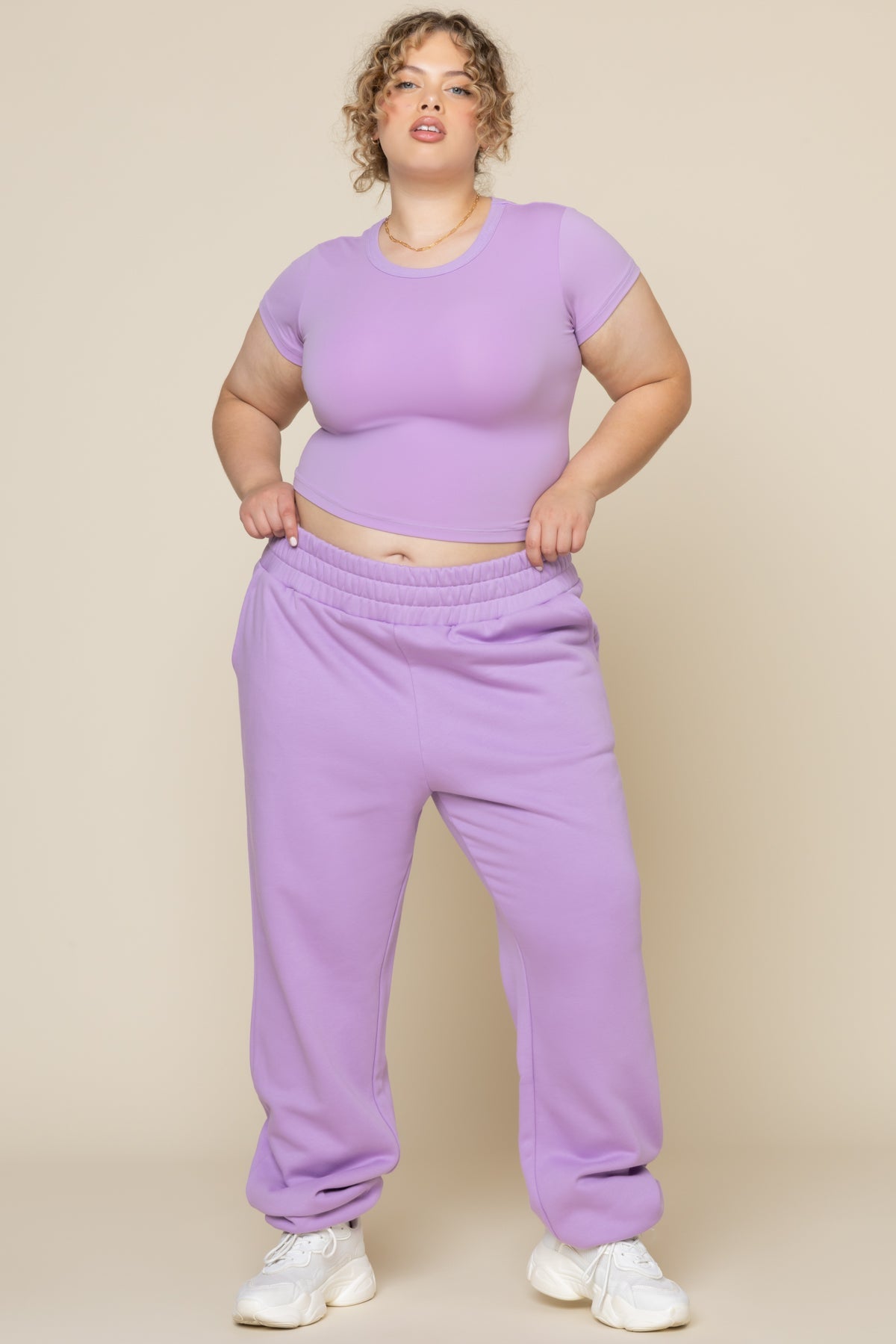 Cloud Rollover Sweatpant - Mystic Purple