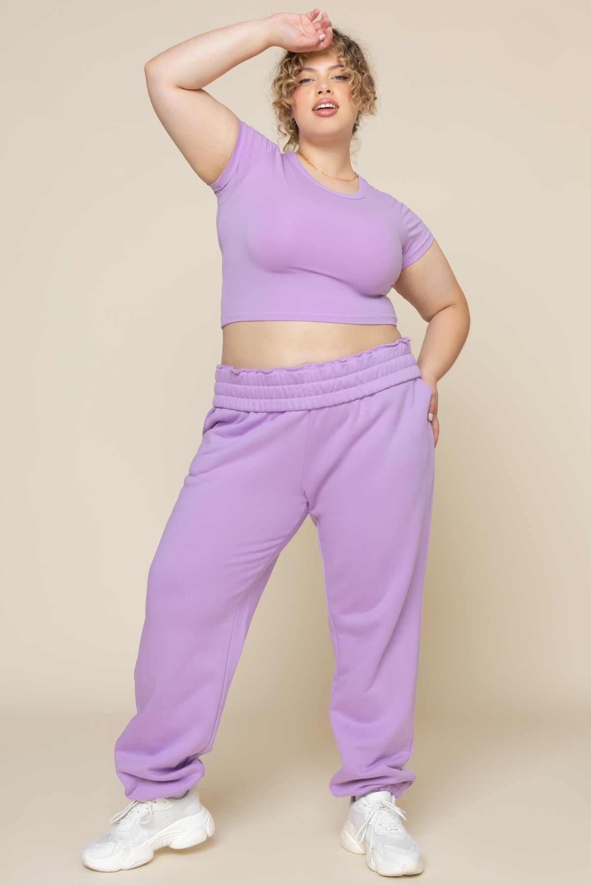 Cloud Rollover Sweatpant - Mystic Purple