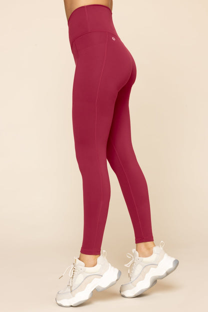 Crisscross Hourglass® Legging with Pockets - Ruby