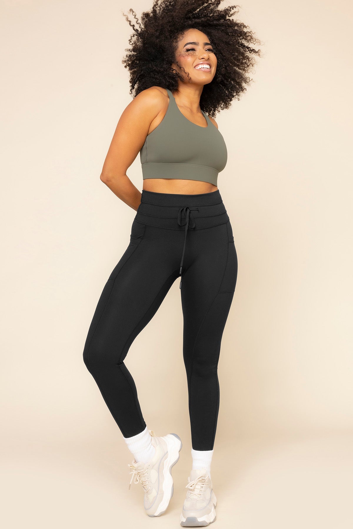 Cargo Legging with Pockets - Black