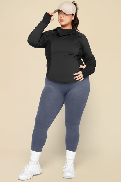 Chasing Pavements Mockneck Pullover - Black