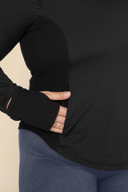 Chasing Pavements Mockneck Pullover - Black