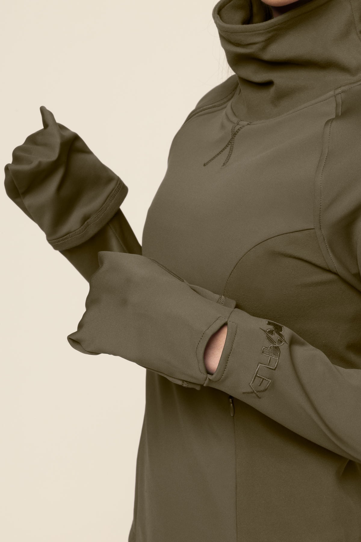 Chasing Pavements Mockneck Pullover - Grasshopper