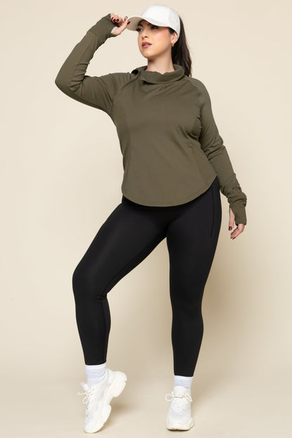 Chasing Pavements Mockneck Pullover - Grasshopper