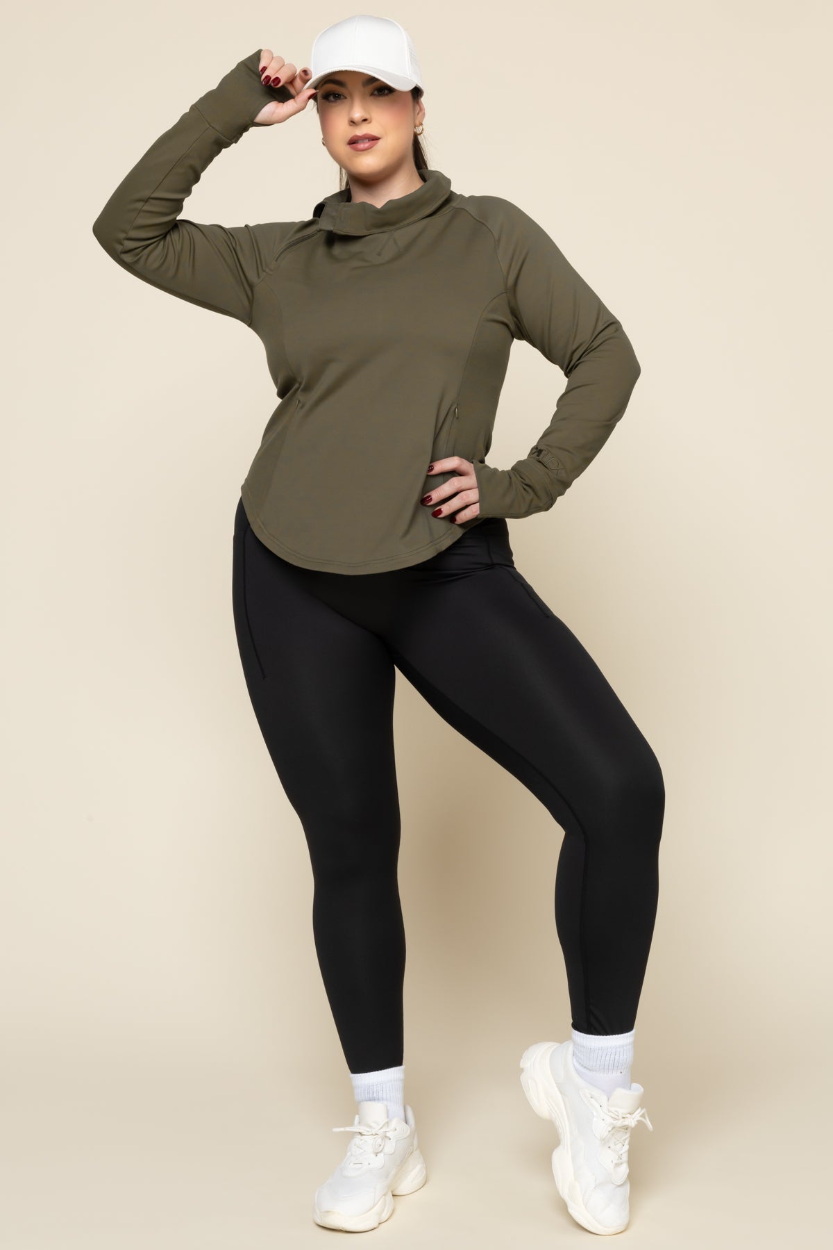 Chasing Pavements Mockneck Pullover - Grasshopper
