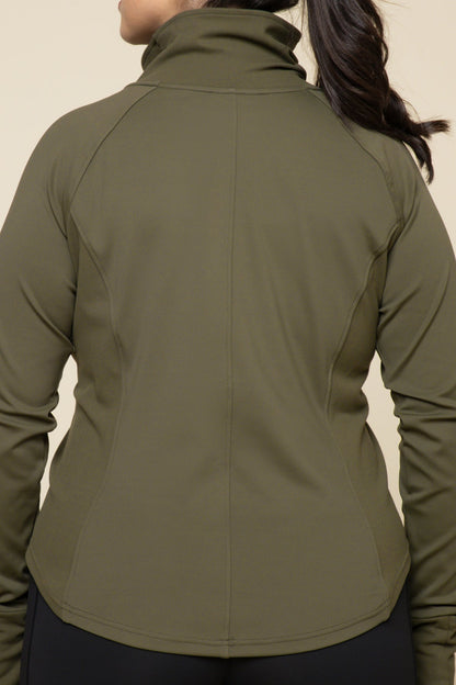 Chasing Pavements Mockneck Pullover - Grasshopper