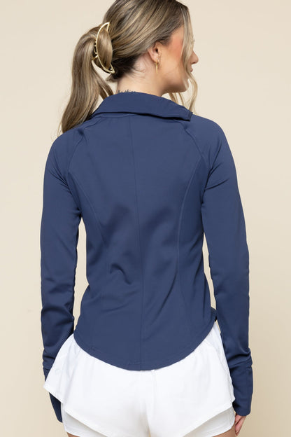Chasing Pavements Mockneck Pullover - Night Sky