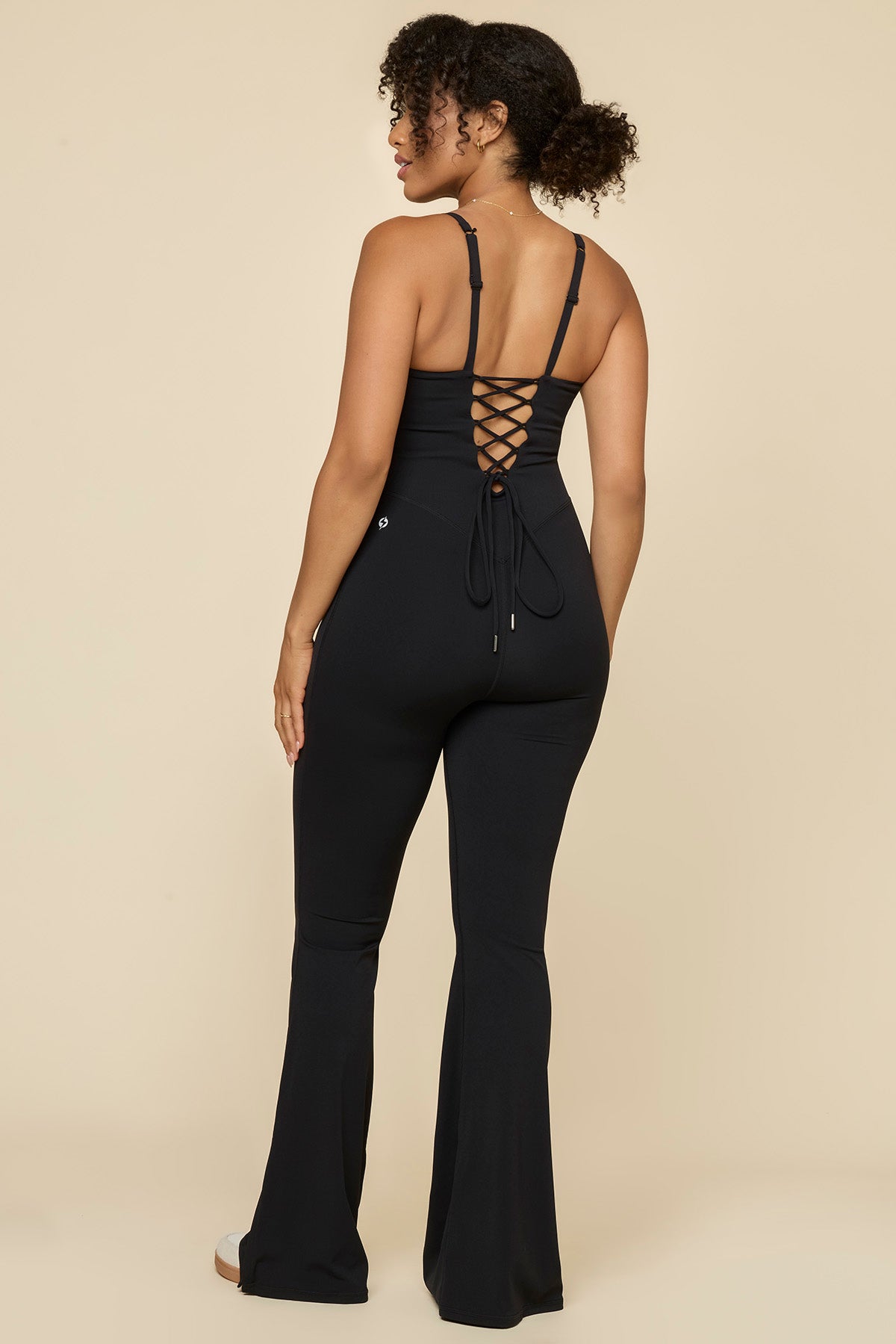 Cinch Up Flare Jumpsuit - Black