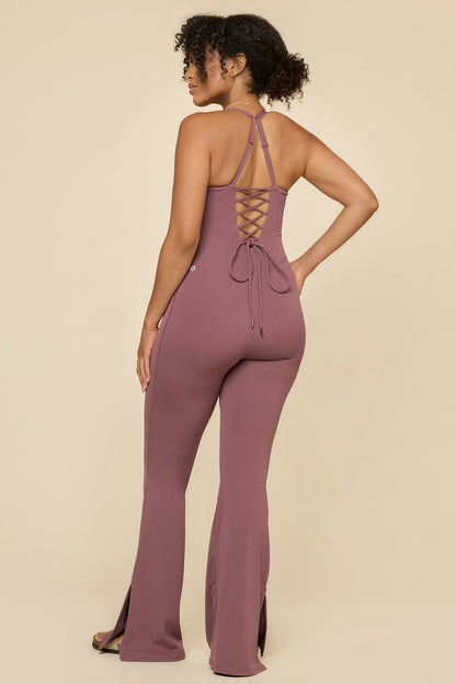 Cinch Up Flare Jumpsuit - Boysenberry