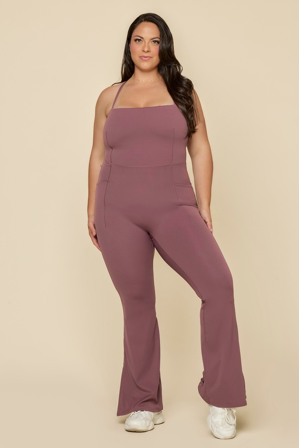 Cinch Up Flare Jumpsuit - Boysenberry