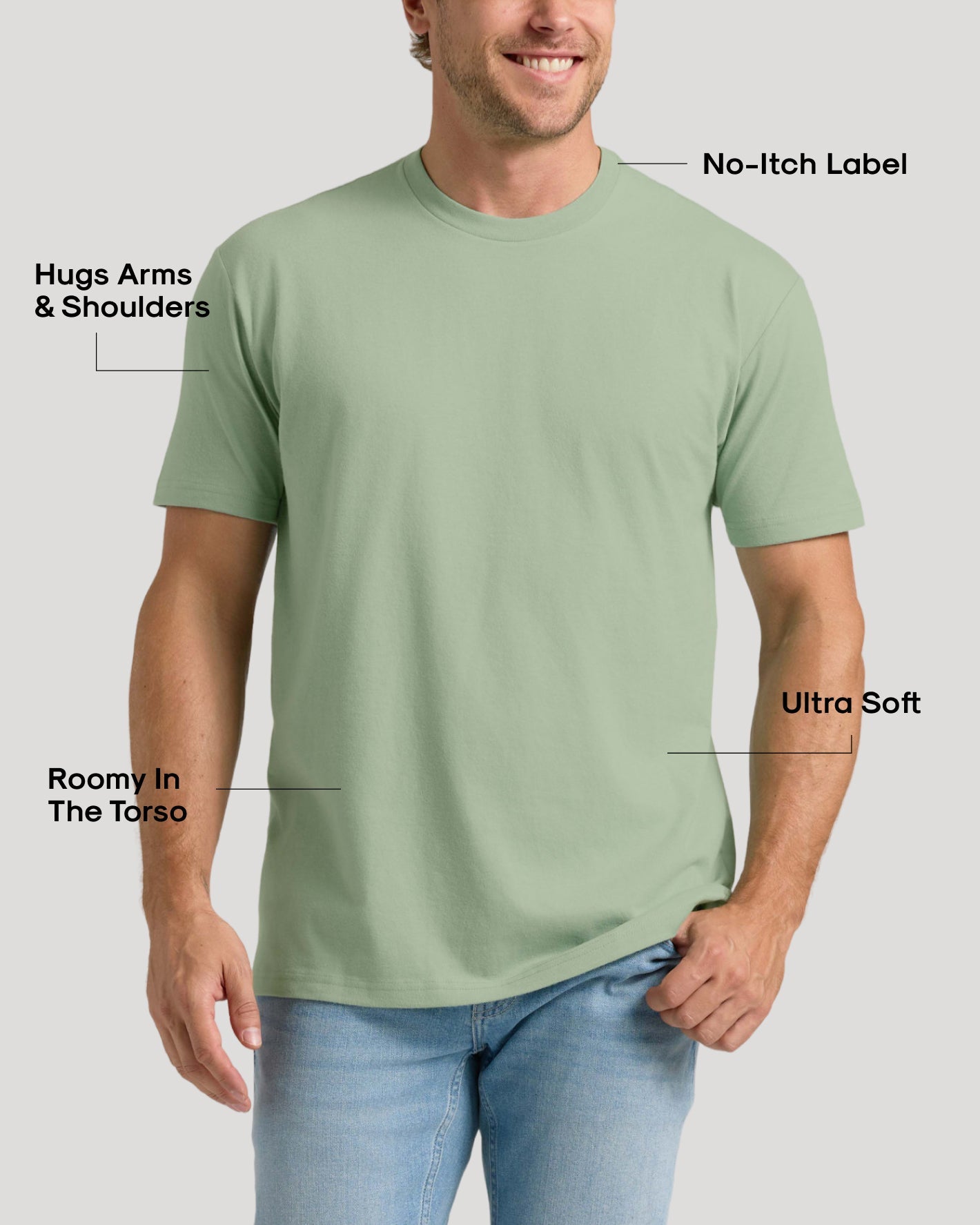 Sage Green Classic Crew Neck
