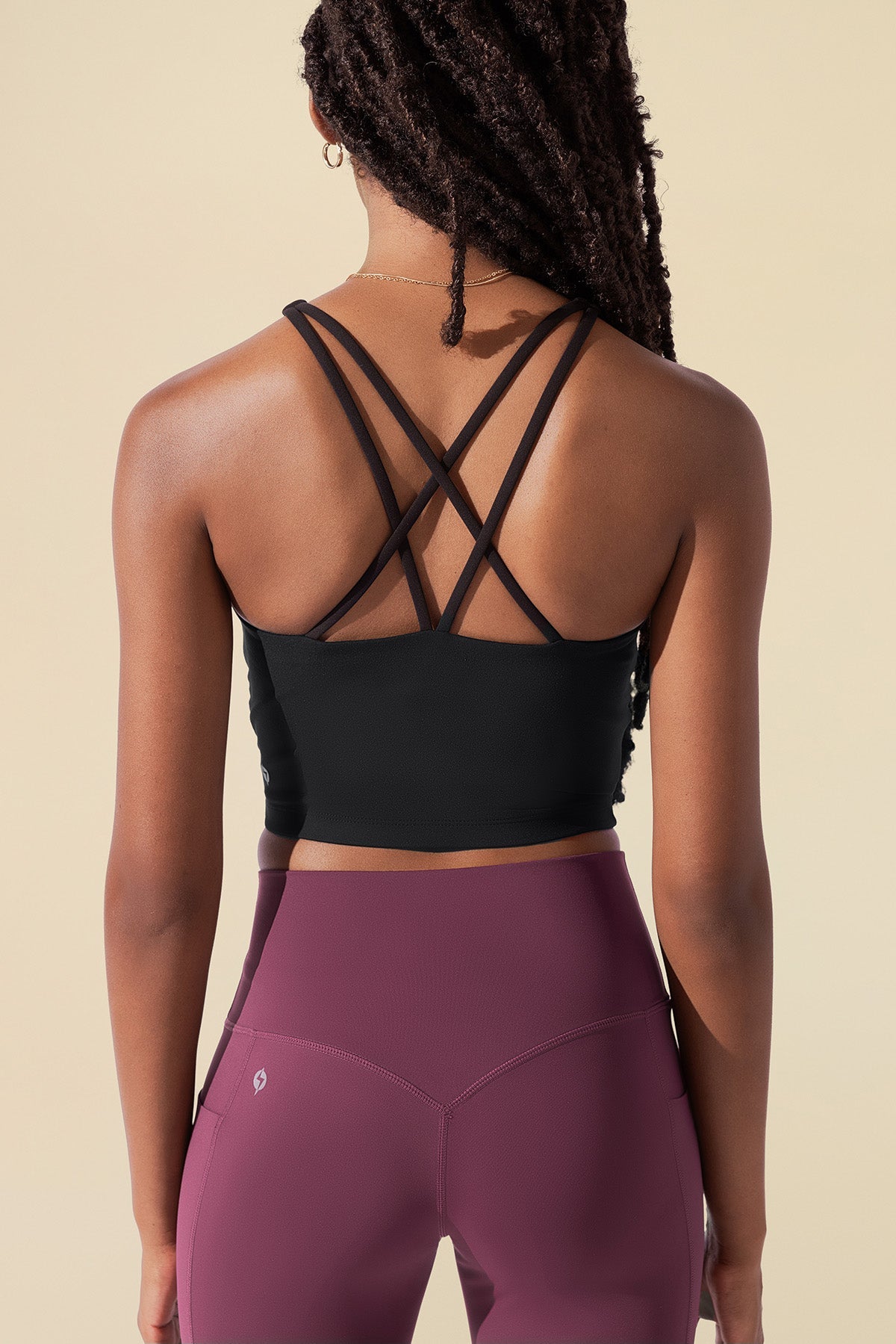 Cleo Corset Crop Bralette - Black