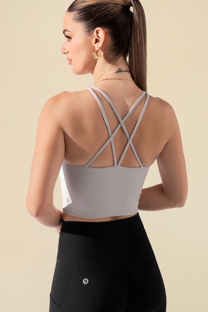 Cleo Corset Crop Bralette - Smoky Lilac