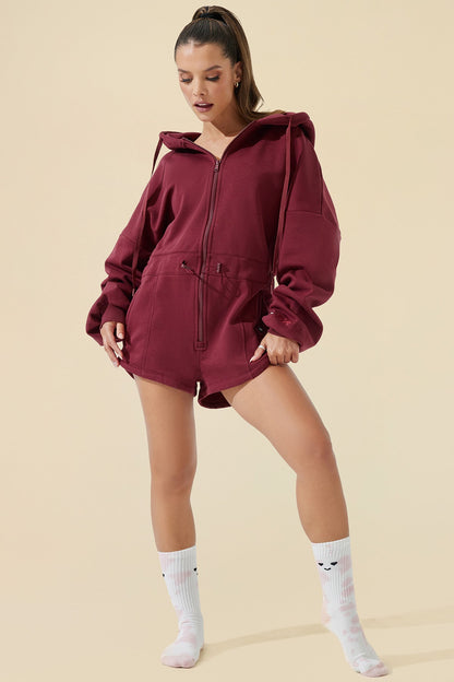 Cloud Romper - Red Wine