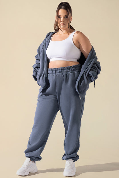 Cloud Rollover Sweatpant - Denim Blue
