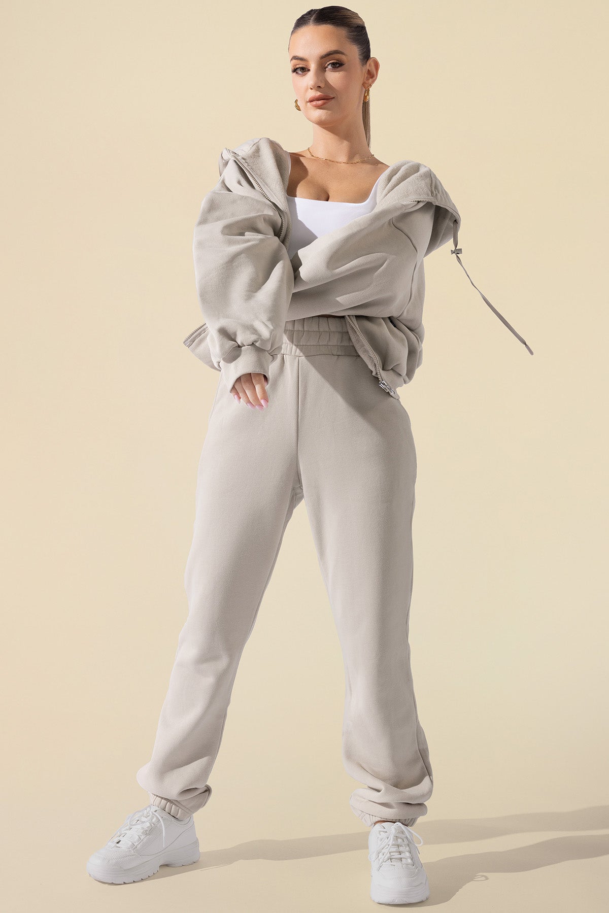 Cloud Rollover Sweatpant - Seashell
