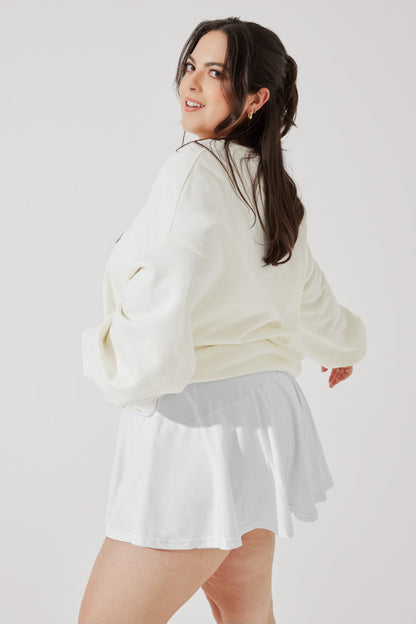 POPFLEX® Active Club Cloud Crewneck Sweater - Cream